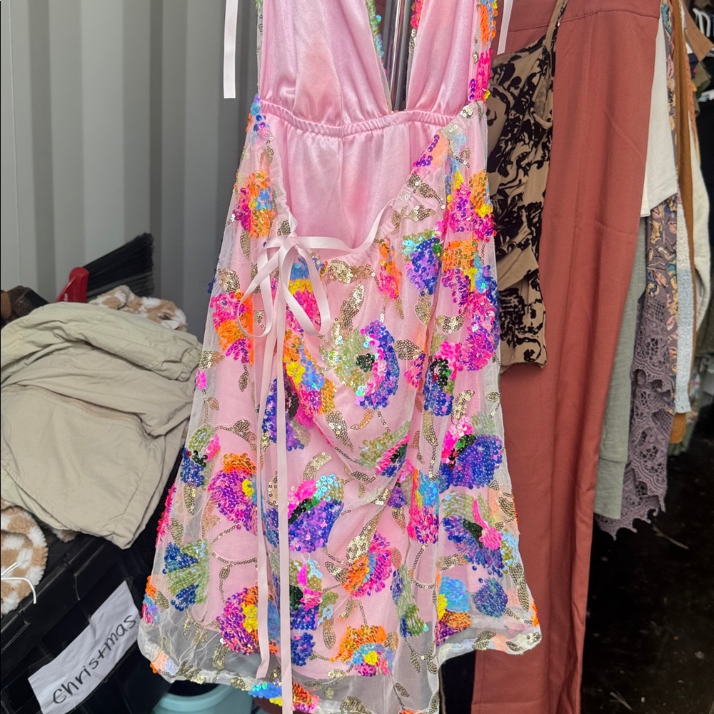 Floral sequin lined dress Piece - Picture 4 of 4